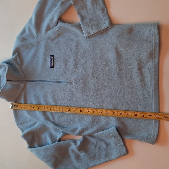 Patagonia light blue extra small lightweight fleece quarter zip pullover - Picture 9 of 10